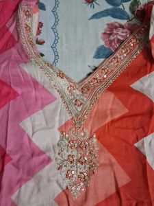 Vibrant Zigzag Kurta Set