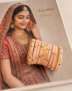 New Elegant Rajasthani Peach Chuda Set | Designer