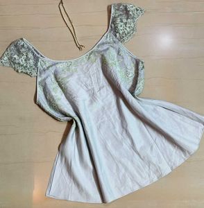 Elegant Lace Sleeve Blouse