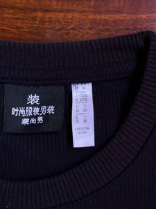 Premium Black Waffle Ribbed Long Sleeve - Dagger H
