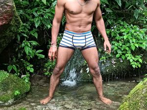 Peter England Striped trunks