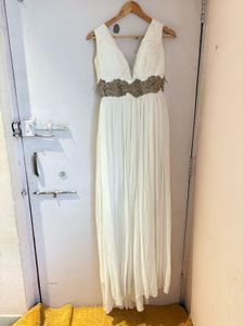Elegant White Maxi Dress /Gown