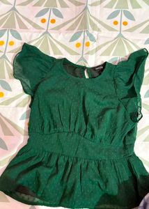 ✨ Brand New Emerald Green Peplum Top ✨