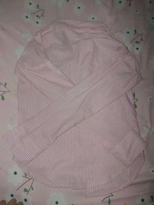 Chic Pink Striped Button-Up Shirt