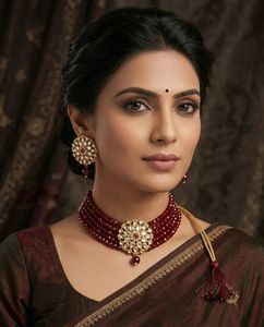 Exquisite Beaded Necklace & Earring Set