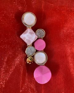 Pretty Pink Stones Hairclips