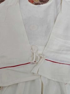 Embroidered White Kurta