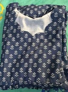 Beautiful Navy blue printed Short kurti