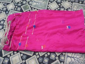 Vibrant Pink Embroidered dupatta