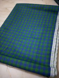 Man Dark Green Checkered Cotton Shirt And Trouser