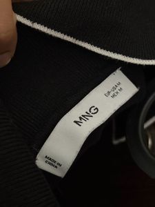 MANGO Polo Neck Sweater with Contrasting Trim