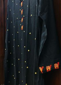 Stylish Black Kurta with Plazo Set