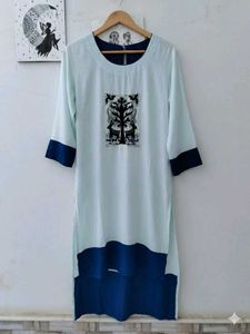 Embroidered Kurta with Deer Motif