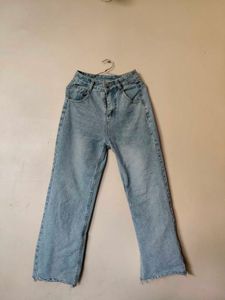 Light Wash Blue Wide Leg Jeans