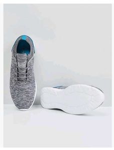 Stylish Grey Knit Sneakers
