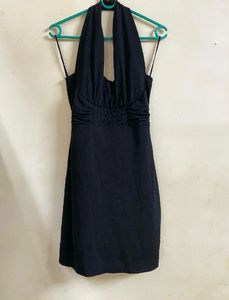 Black Halter Neck Mini Dress