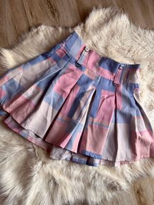 Plaid Pleated Mini Skirt