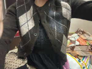 Argyle Cardigan Sweater