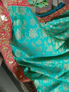Green Blue silk Lehenga Choli