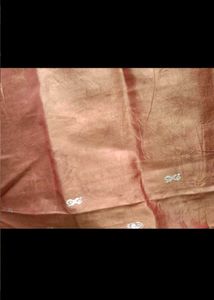 orange colour silk saree