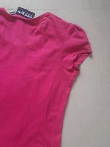 Cute Pink top for girls with sequins doll