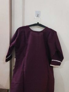 Embroidered Maroon Kurta