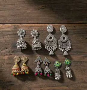 5 Stunning ocidized Jhumka Earring Set