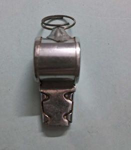 Vintage Silver Whistle Keychain