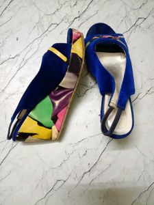 Blue Slingback Heels