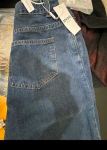 Savan Stylish Wide Leg Blue Denim Jeans