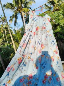 Floral Tiered Maxi Dress and jacket ( combo offer)