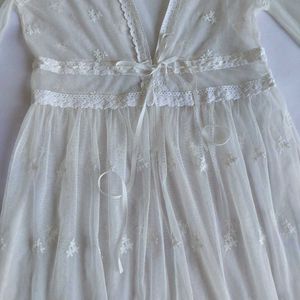 Boho White Lace Kimono Dress 🎀✨️