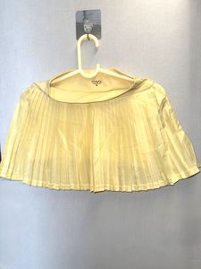 Cava Pleated Yellow Mini Skort