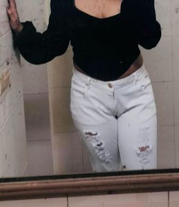 White Distressed Slim Jeans