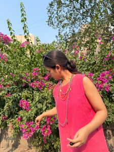 Coral Pink Sleeveless Dress