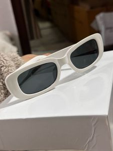 Trendy White Frame Sunglasses
