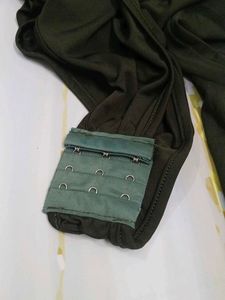 (200)Olive Long Sleeve Bodysuit