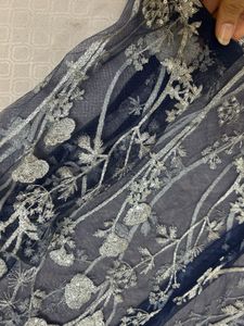 Sparkling Metallic Sheer Kurta with Crop