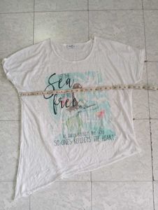 White Graphic Print T-Shirt
