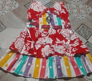 Pure Cotton Frock ۔Size-24