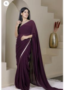 Deep Mauve Georgette Saree