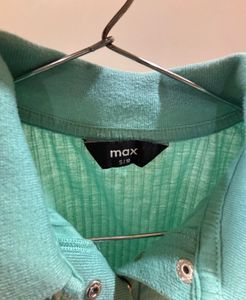 (Negotiable)Sleeveless Ribbed Polo Top