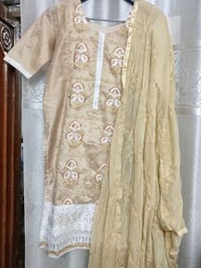 Elegant Embroidered  Suit (Kurti And Dupata)