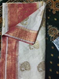 White Banarasi Saree