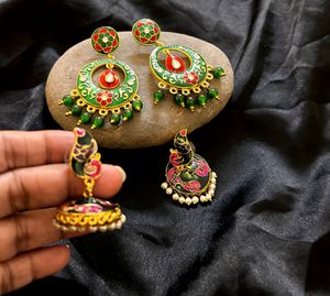 Combo Offer Meenakari Jumkha