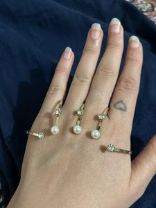 Elegant Pearl & Diamond Drop Statement Ring