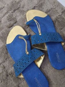 Blue &amp; Gold Flats