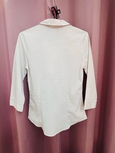M&amp;S White 3/4 Sleeve Shirt