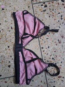 Pink and Black Garter Belt 2 bra