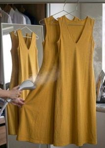 Solid Mustard Fluid Flare Sleeveless Long Dress